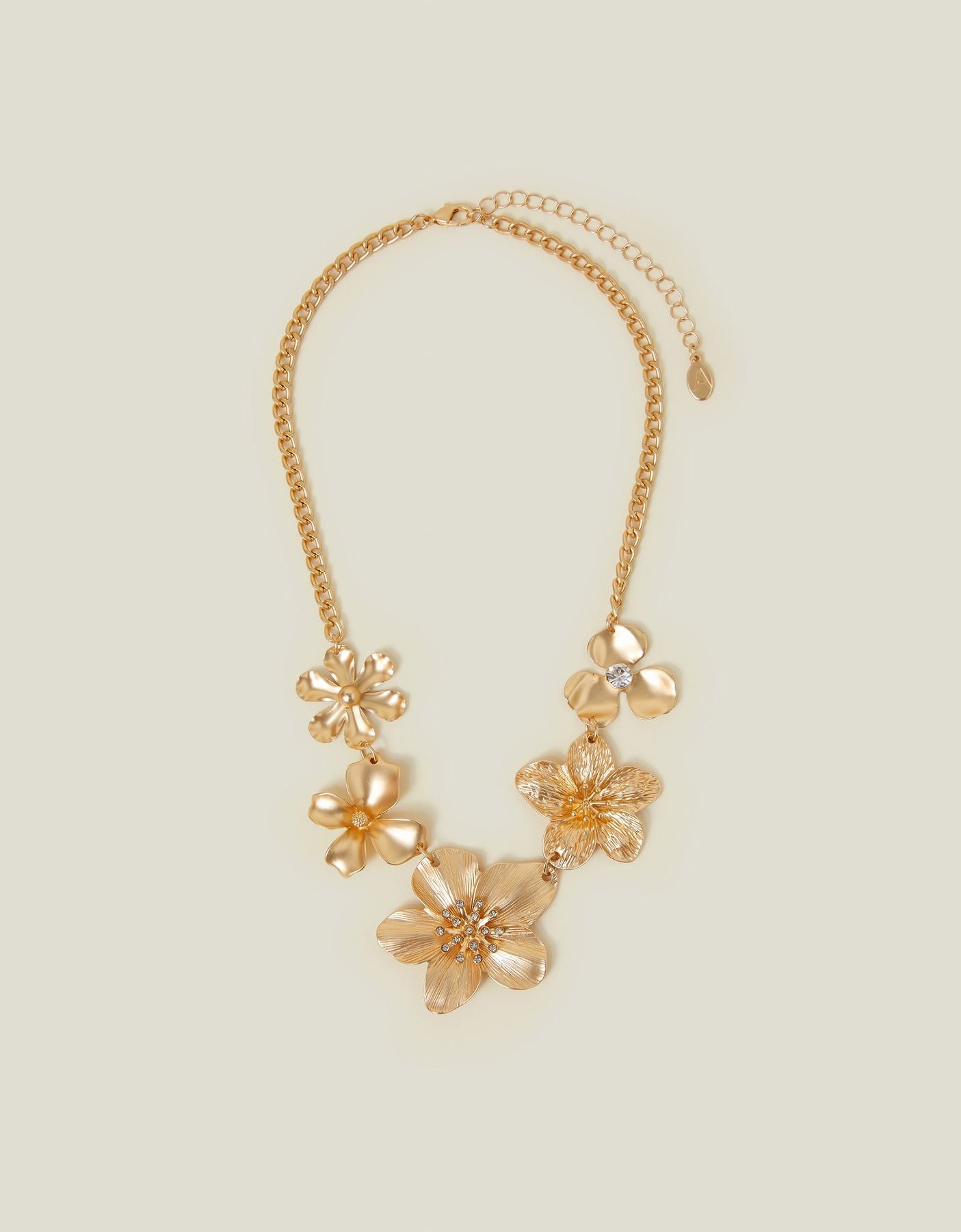 Statement Flower Chain Necklace