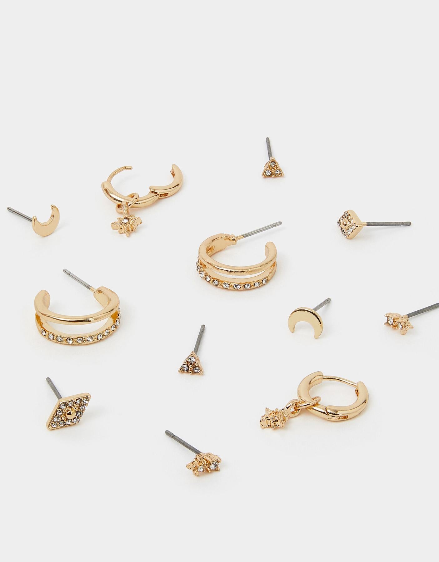 6-Pack Starry Night Stud and Hoop Earrings