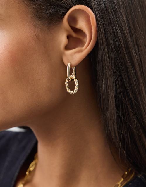 Twist Link Drop Earrings