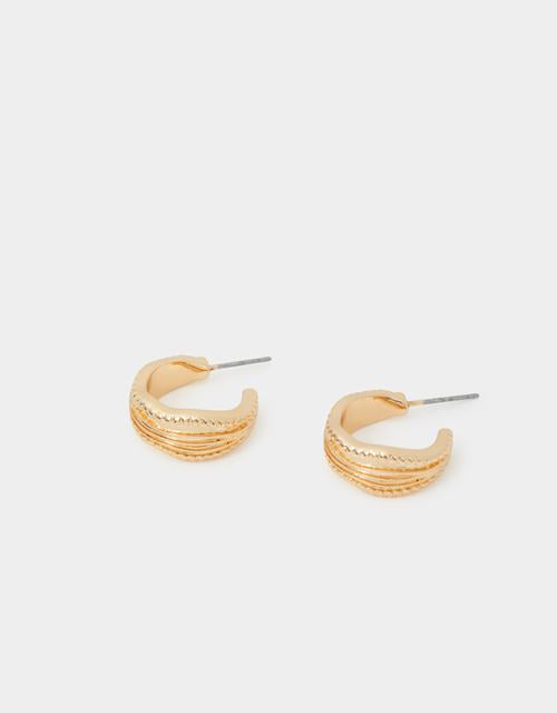 Mini Molten Texture Hoop Earrings