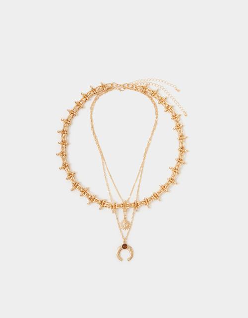 2-Pack Horseshoe Pendant Layered Necklaces