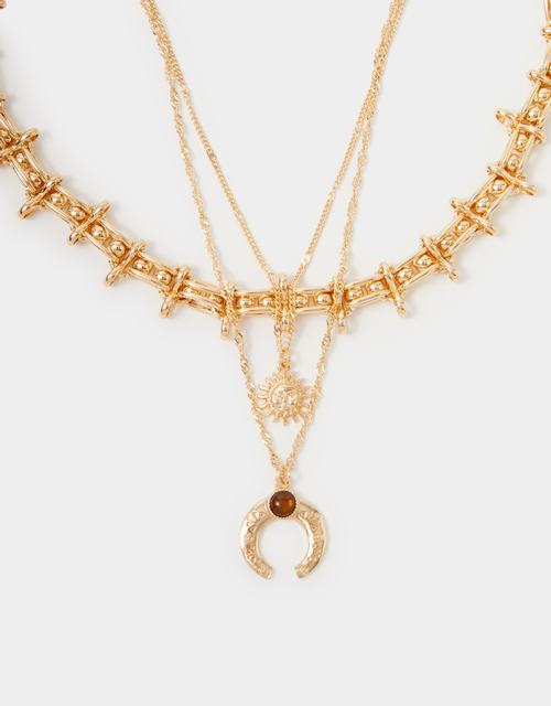 2-Pack Horseshoe Pendant Layered Necklaces