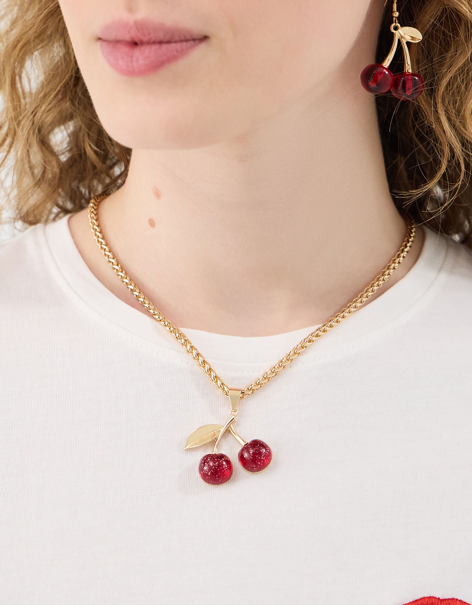 RESIN CHERRY PENDANT