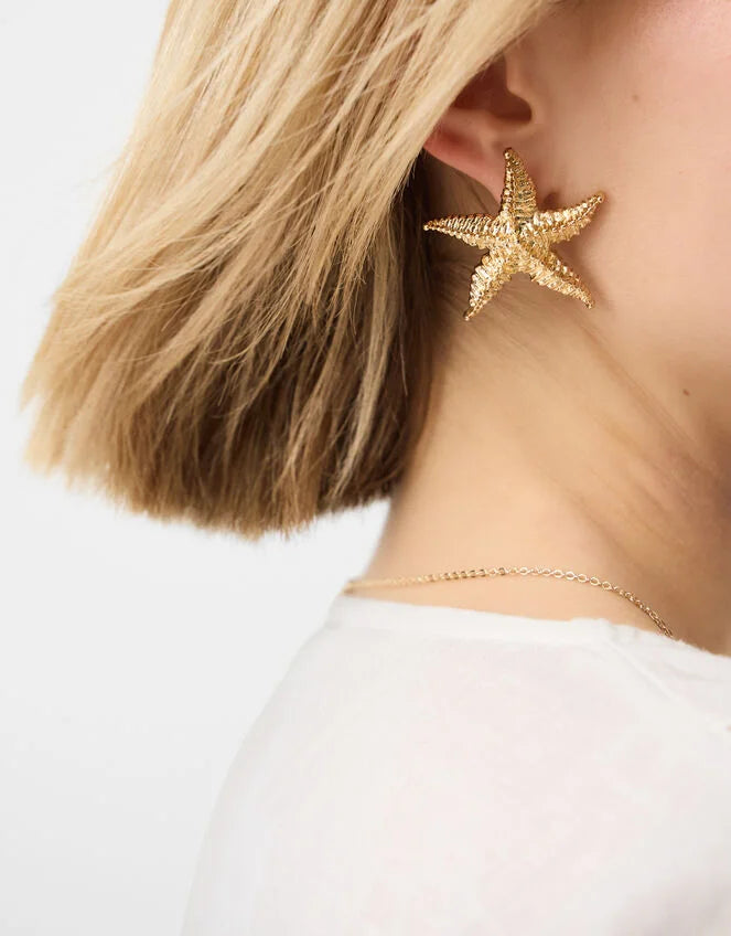 Statement Starfish Stud Earrings