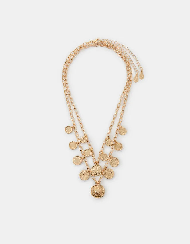 2-Pack Coin Charm Necklaces