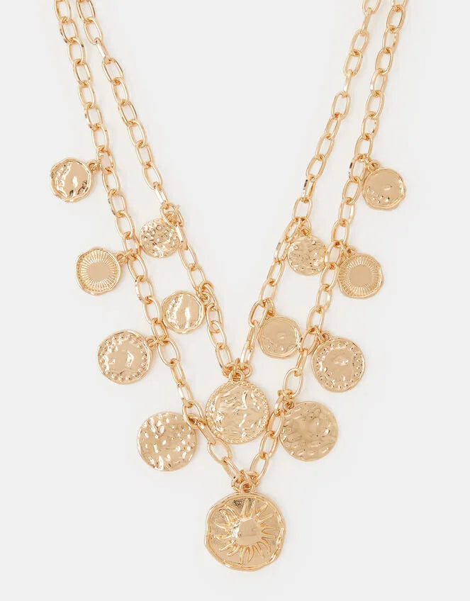 2-Pack Coin Charm Necklaces