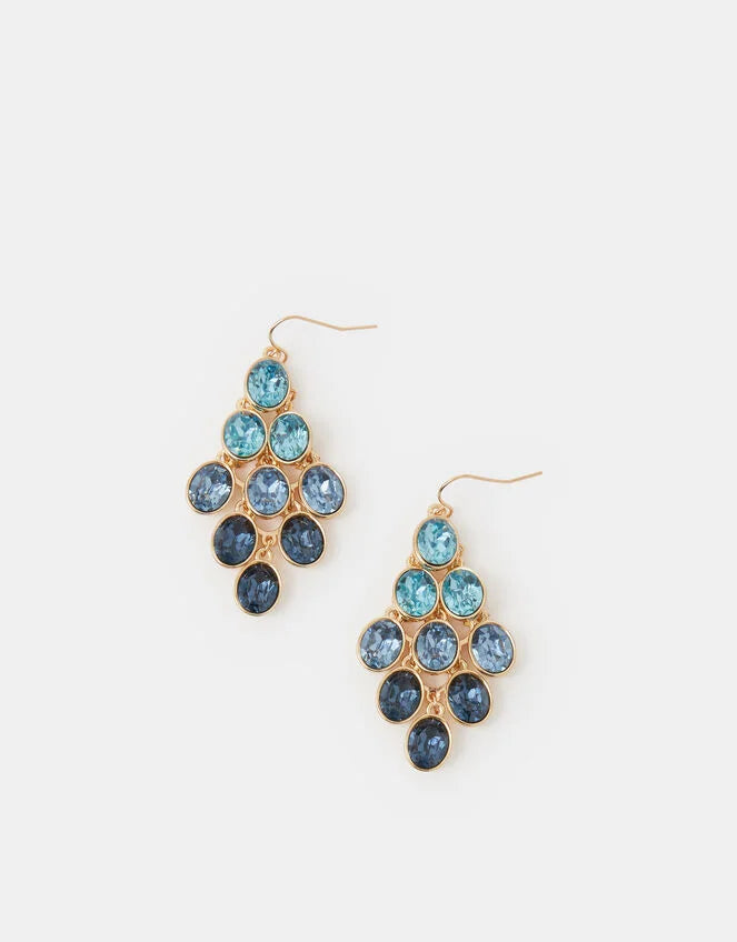 Ombre Cascading Gemstone Drop Earrings