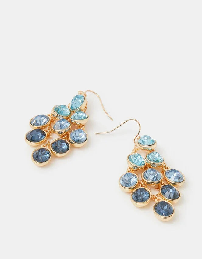 Ombre Cascading Gemstone Drop Earrings
