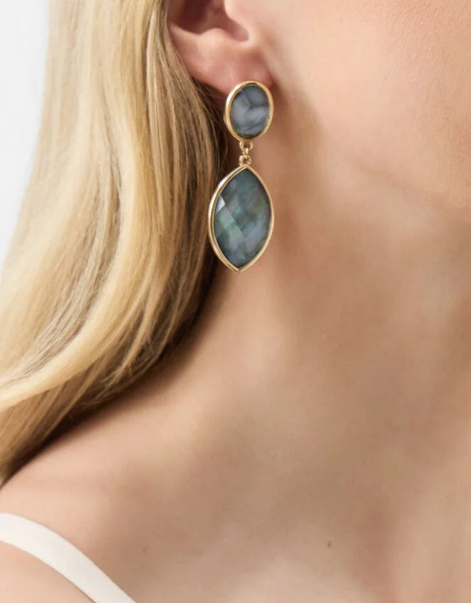 Statement Resin Stone Drop Earrings