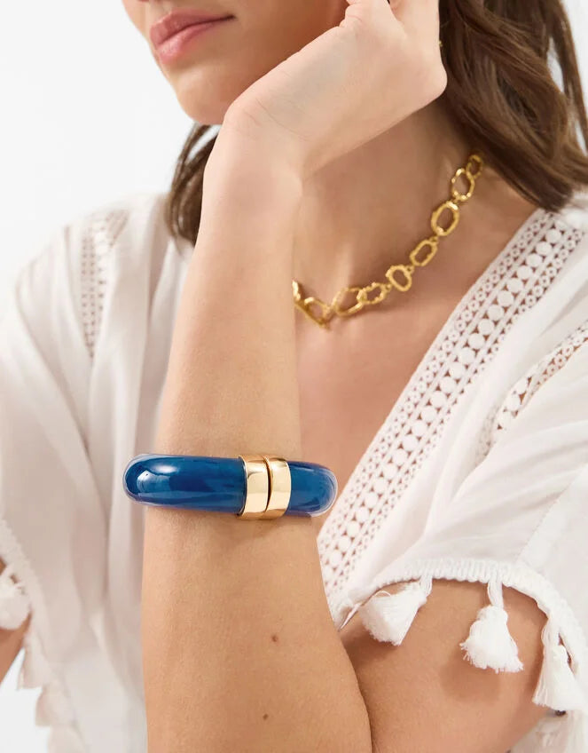 METAL RESIN CLASP BANGLE