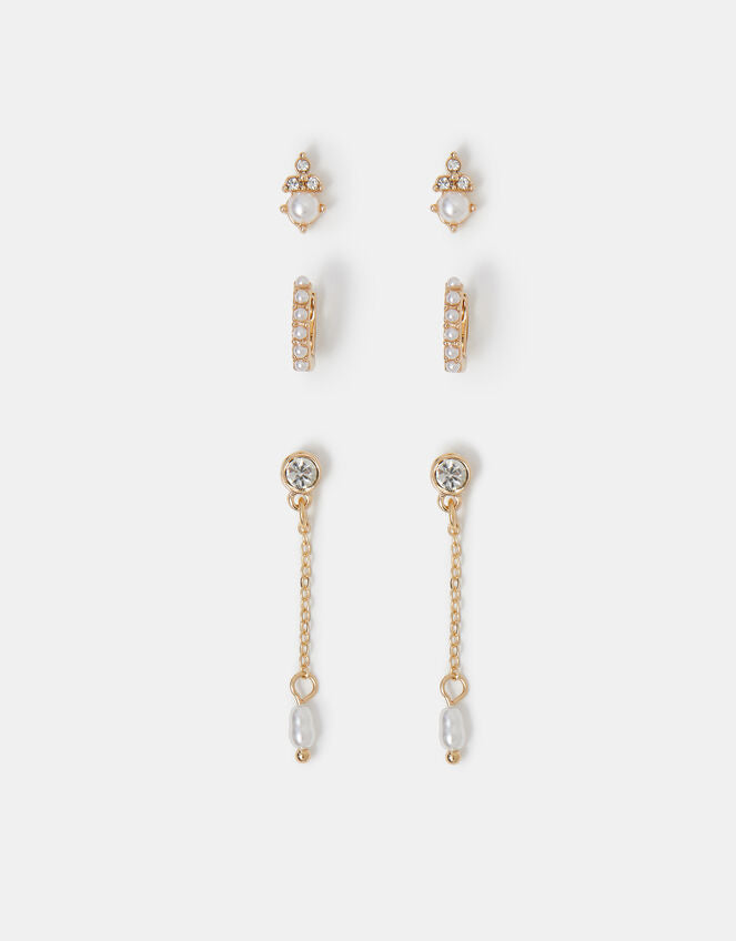 6 X MINI PEARL EAR STACK