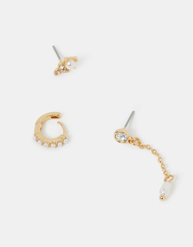 6 X MINI PEARL EAR STACK