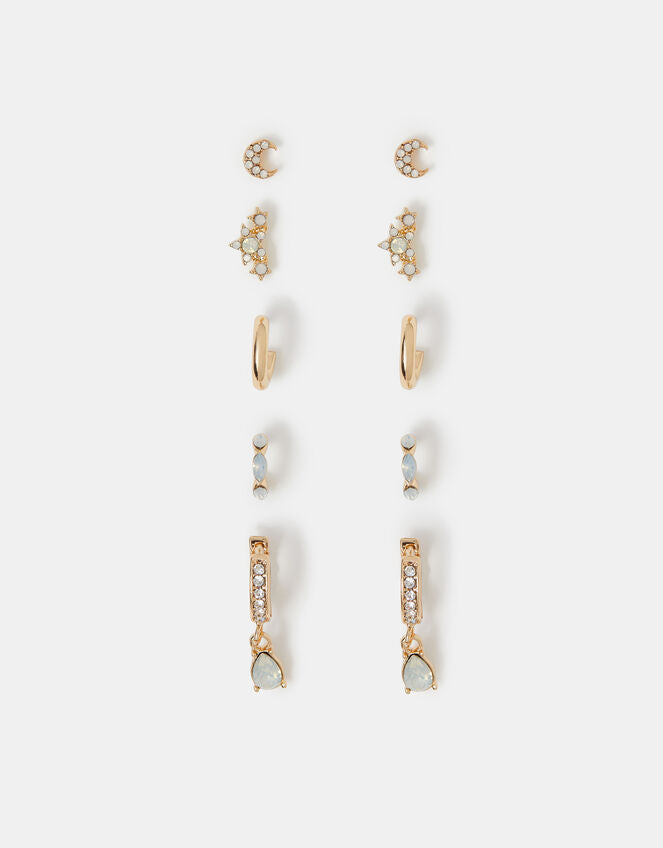 10 X OPAL SPARKLE EAR STA