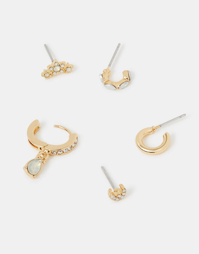 10 X OPAL SPARKLE EAR STA