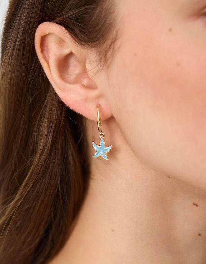 10 X ENAMEL STARFISH EAR