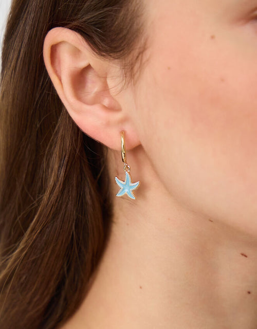 10 X ENAMEL STARFISH EAR