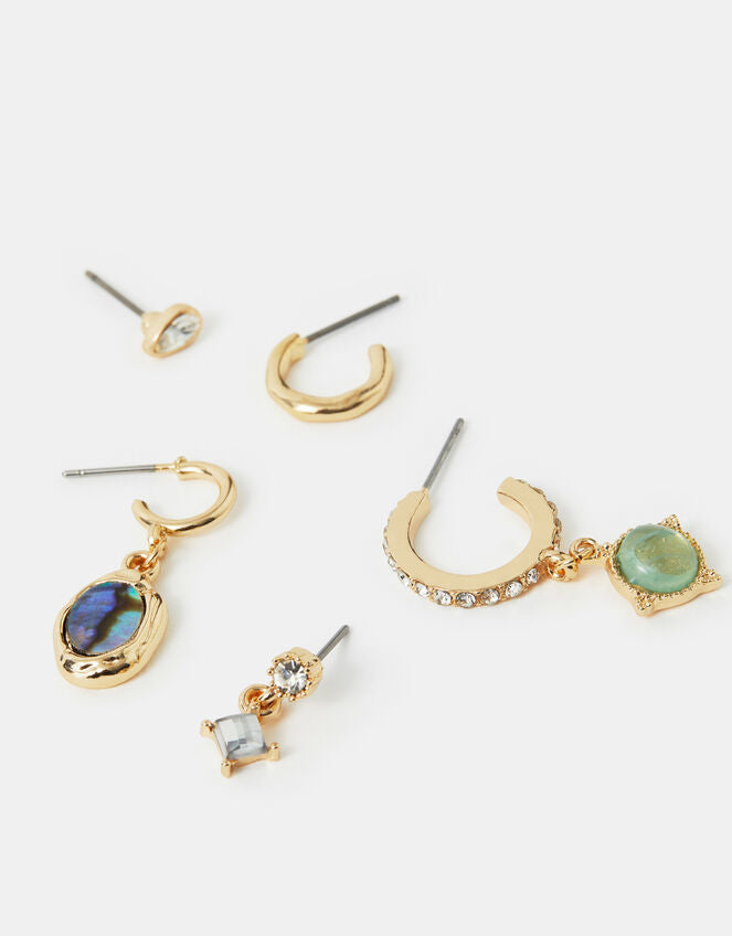 10 X GREEN STONE EAR STAC