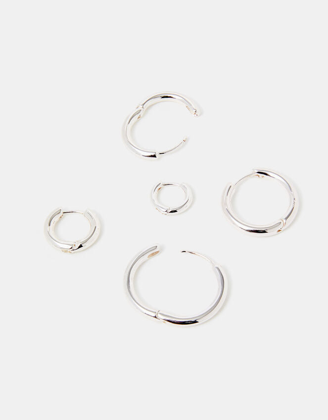10 X HOOP EAR STACK - Silver