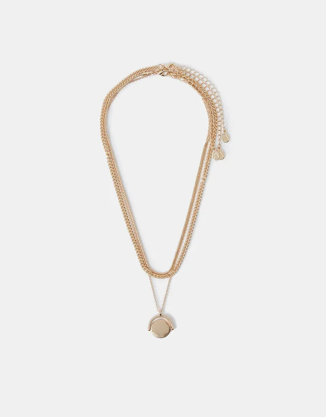 3-Pack Spinner Pendant Necklaces