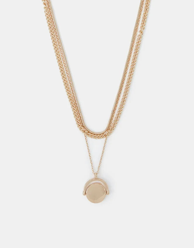 3-Pack Spinner Pendant Necklaces