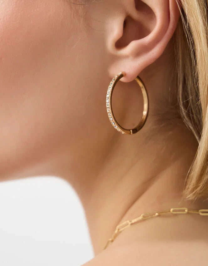 Diamante Hoop Earrings