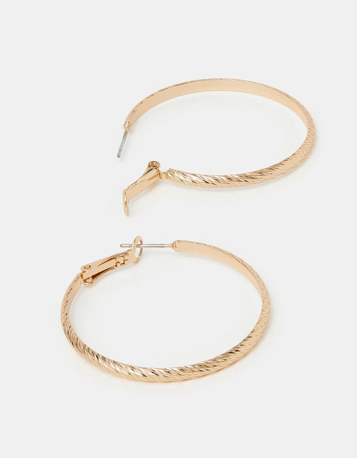 Sparkle Cut Hoop Earrings