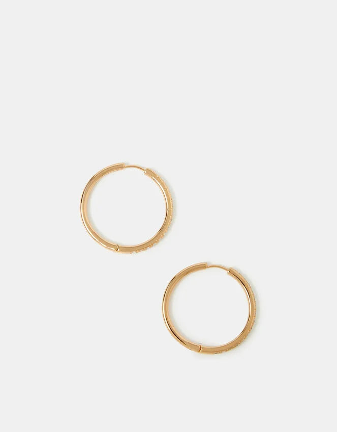 Diamante Hoop Earrings