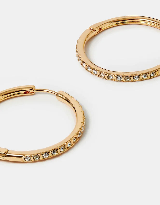 Diamante Hoop Earrings