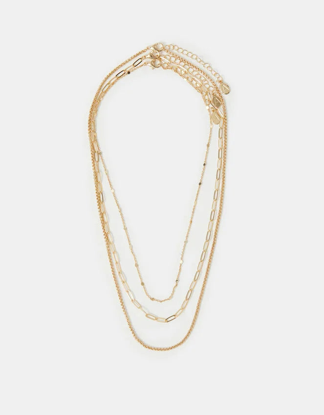3-Pack Textured Chain Necklaces