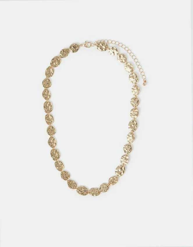 Textured Coin Necklace