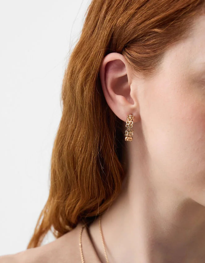 FLOWER CUT OUT HOOP - GOLD