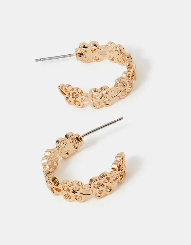 FLOWER CUT OUT HOOP - GOLD