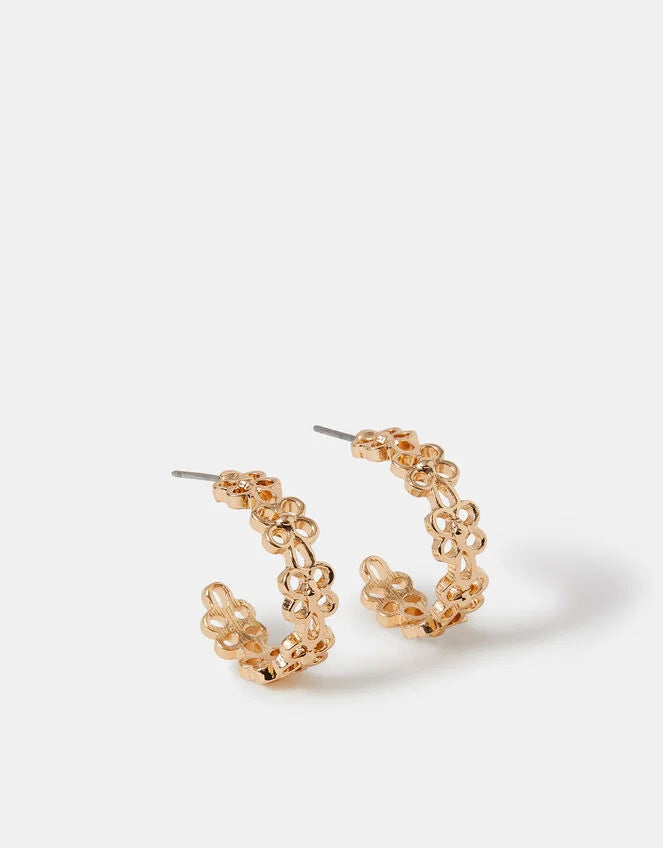 FLOWER CUT OUT HOOP - GOLD