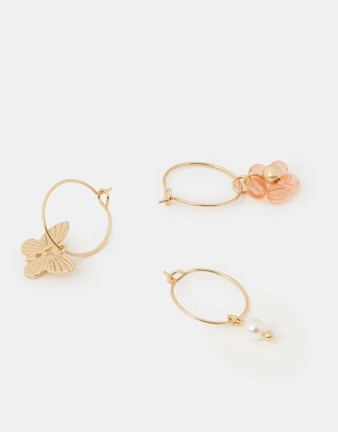 3 X FLOWER HOOPS