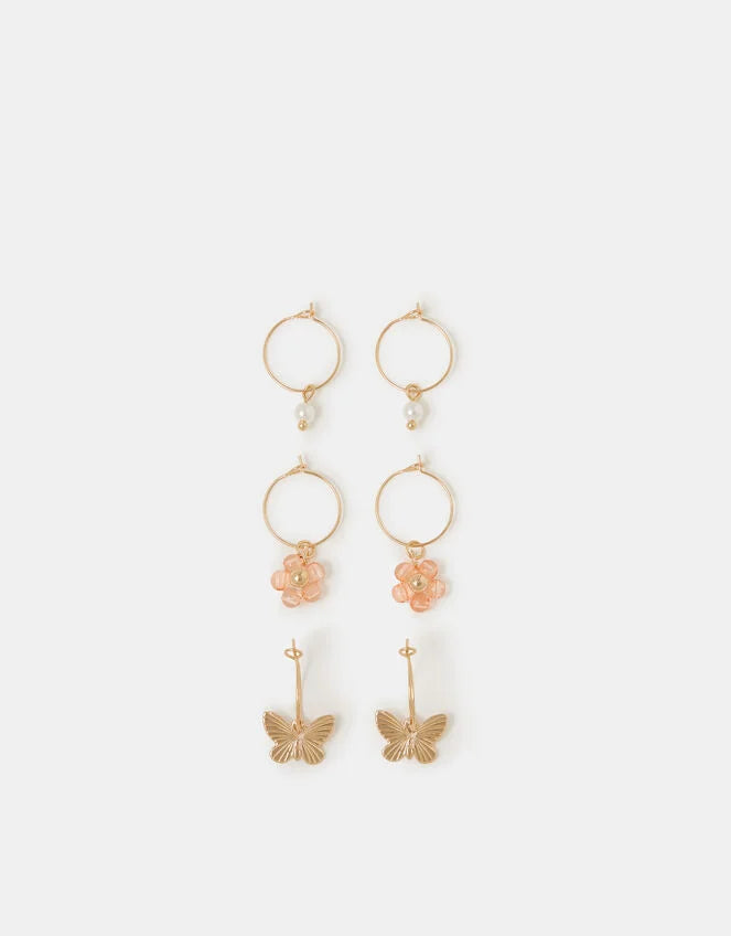 3 X FLOWER HOOPS