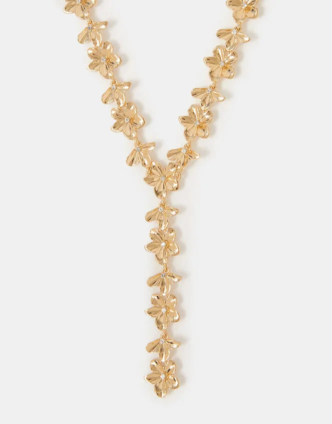 Flower Lariat Necklace