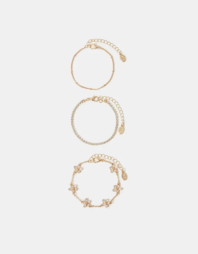 3-Pack Flower Station Bracelets