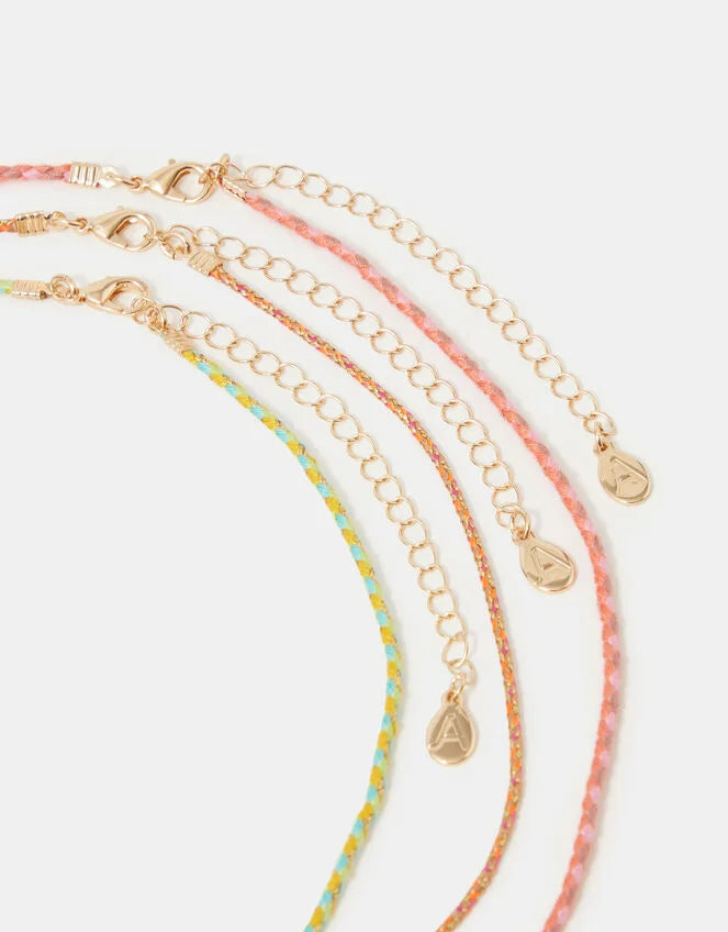 3-Pack Charm Cord Necklaces
