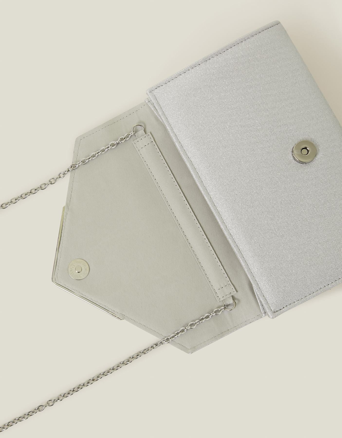 Metallic Envelope Clutch Bag