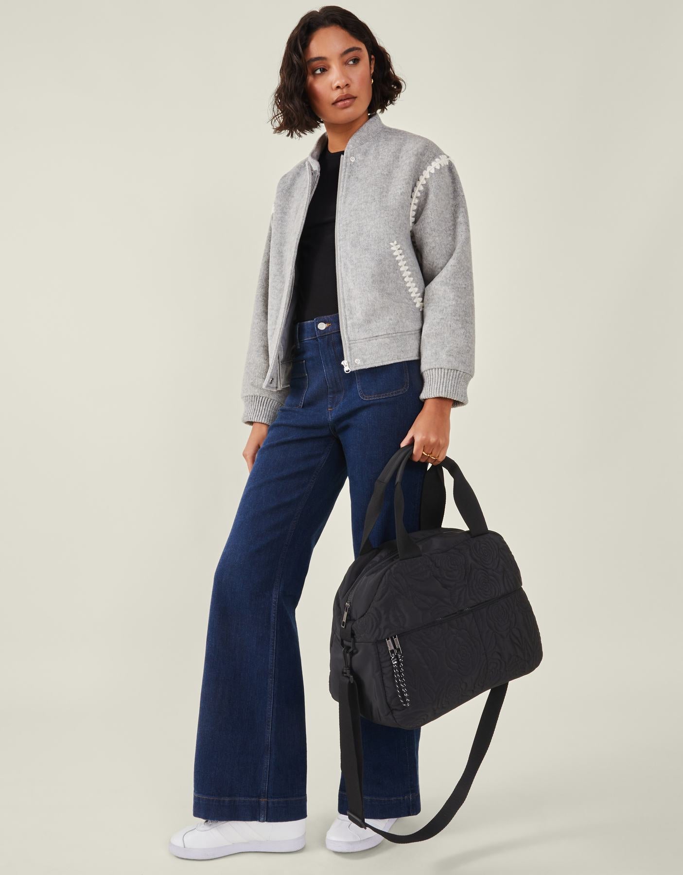 Floral Quilted Travel Bag