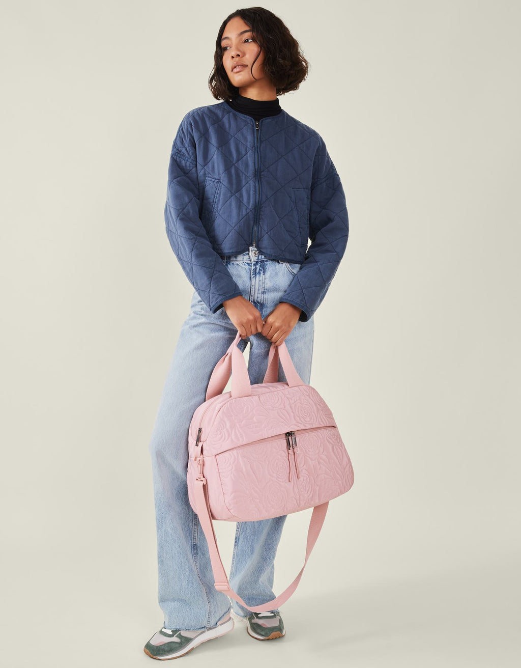 Floral Quilted Travel Bag