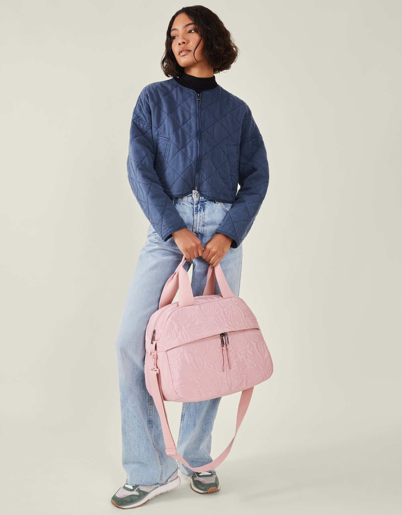 Floral Quilted Travel Bag