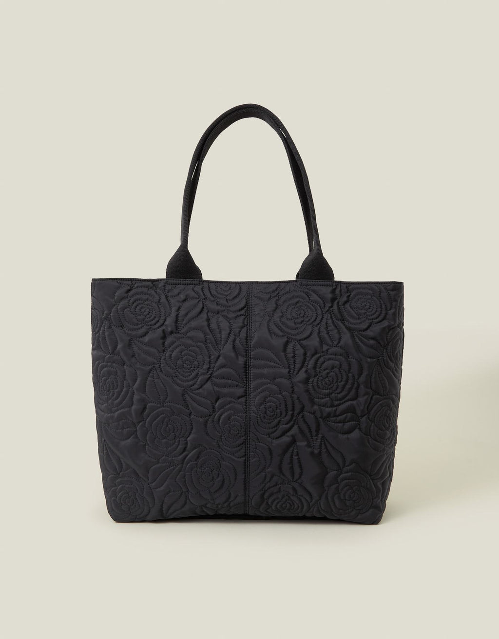 Floral Quilted Nylon Tote 