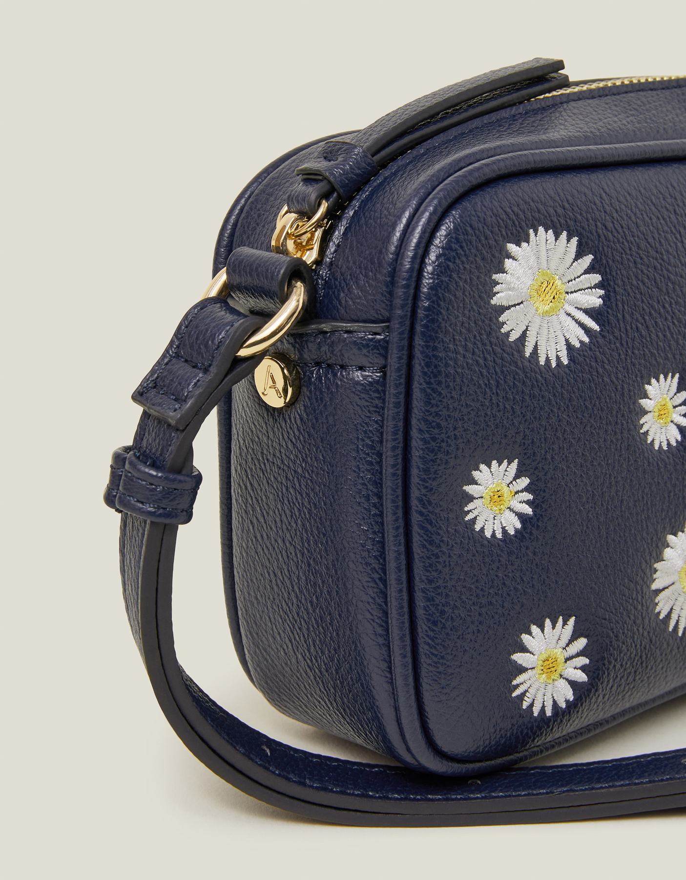 Daisy Faux Leather Cross-Body