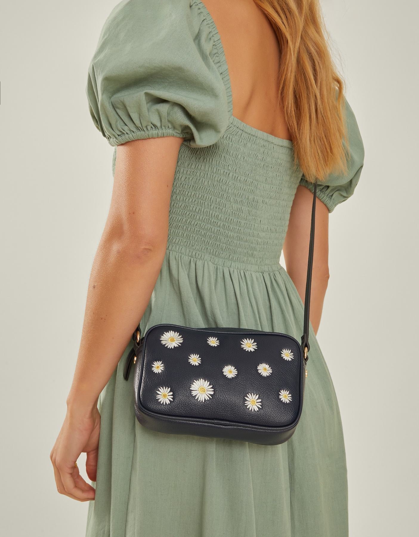 Daisy Faux Leather Cross-Body