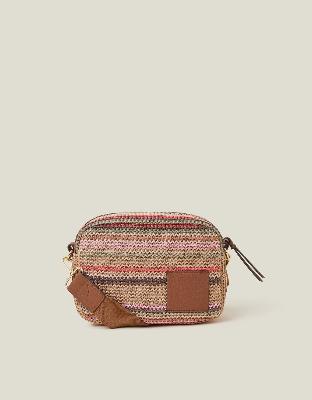 Small Stripe Raffia Cross-Body