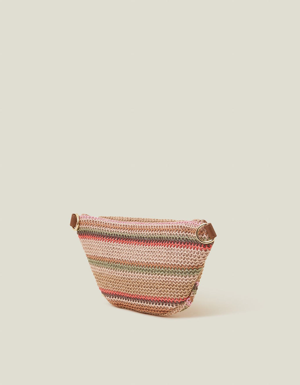 Stripe Raffia Bum Bag
