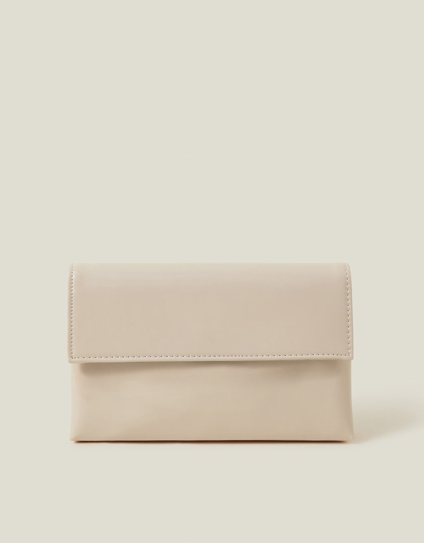 Patent Fold-Over Clutch Bag