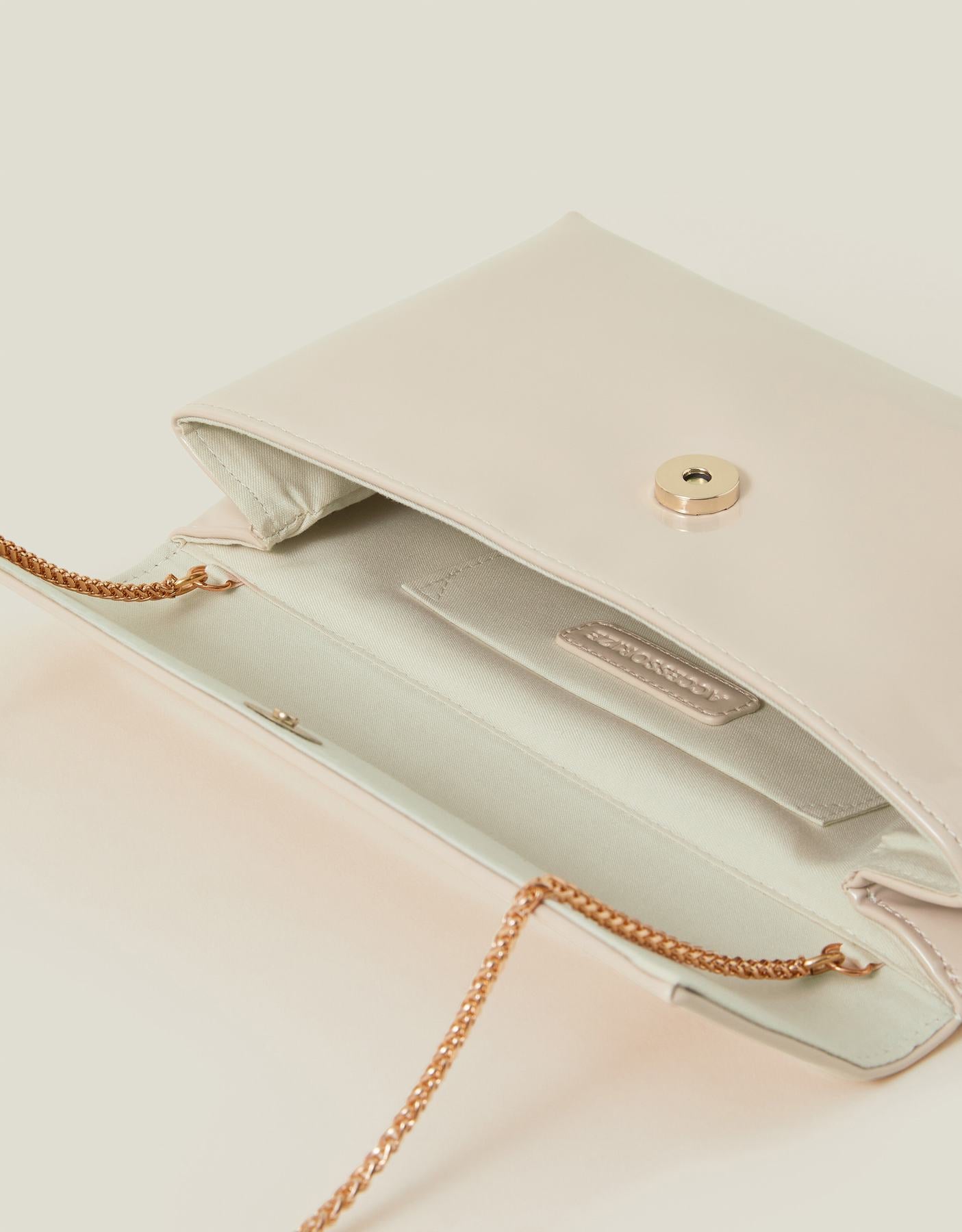 Patent Fold-Over Clutch Bag