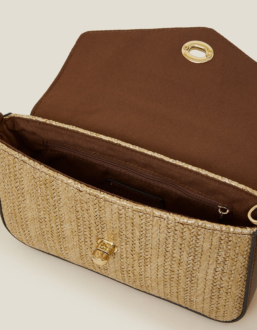 Metallic Raffia Cross-Body Bag